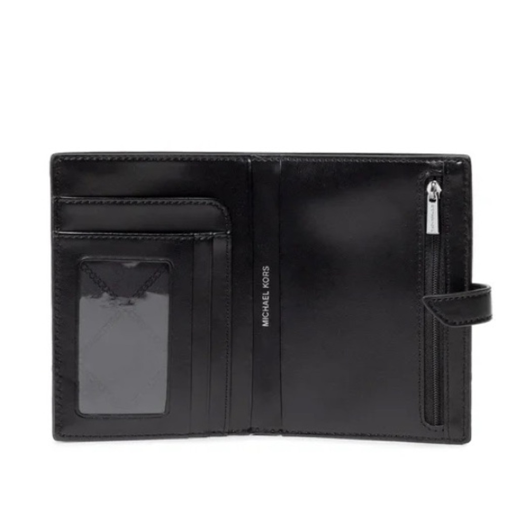 NEW MICHAEL KORS Medium Heritage Passport Wallet in Signature Monogram Jacquard - Picture 3 of 7